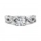 FlyerFit® 14K White Gold Split Shank Engagement Ring