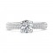 FlyerFit® 14K White Gold Micropave Engagement Ring
