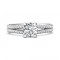 FlyerFit® 14K White Gold Split Shank Engagement Ring