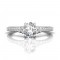 FlyerFit® 14K White Gold Micropave Engagement Ring