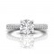 FlyerFit® 14K White Gold Micropave Engagement Ring