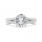FlyerFit® 14K White Gold Split Shank Engagement Ring