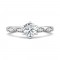 FlyerFit® 14K White Gold Micropave Engagement Ring