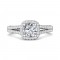FlyerFit® 14K White Gold Split Shank Engagement Ring