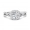 FlyerFit® 14K White Gold Split Shank Engagement Ring