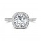 FlyerFit® 14K White Gold Micropave Halo Engagement Ring