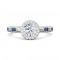 FlyerFit® 14K White Gold Micropave Halo Engagement Ring