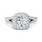 FlyerFit® 14K White Gold Split Shank Engagement Ring