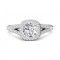 FlyerFit® 14K White Gold Split Shank Engagement Ring