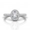 FlyerFit® 14K White Gold Micropave Halo Engagement Ring