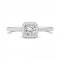 FlyerFit® 14K White Gold Micropave Halo Engagement Ring