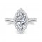 FlyerFit® 14K White Gold Split Shank Engagement Ring
