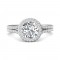 FlyerFit® 14K White Gold Split Shank Engagement Ring