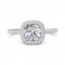 FlyerFit® 14K White Gold Micropave Halo Engagement Ring