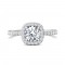 FlyerFit® 14K White Gold Micropave Halo Engagement Ring