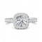FlyerFit® 14K White Gold Micropave Halo Engagement Ring