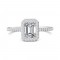 FlyerFit® 14K White Gold Micropave Halo Engagement Ring