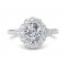 FlyerFit® 14K White Gold Split Shank Engagement Ring