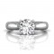FlyerFit® 14K White Gold Solitaire Engagement Ring