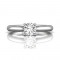FlyerFit® 14K White Gold Solitaire Engagement Ring