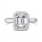 FlyerFit® 14K White Gold Solitaire Engagement Ring
