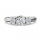 FlyerFit® 14K White Gold Three Stone Engagement Ring