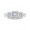 FlyerFit® 14K White Gold Three Stone Engagement Ring