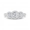 FlyerFit® 14K White Gold Three Stone Engagement Ring