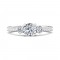 FlyerFit® 14K White Gold Three Stone Engagement Ring