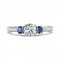 FlyerFit® 14K White Gold Three Stone Engagement Ring