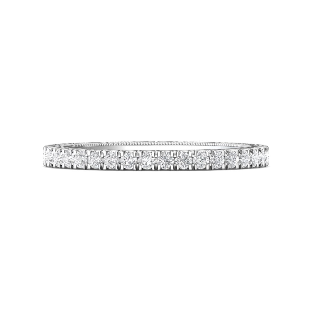 FlyerFit® 14K White Gold Vintage Wedding Band