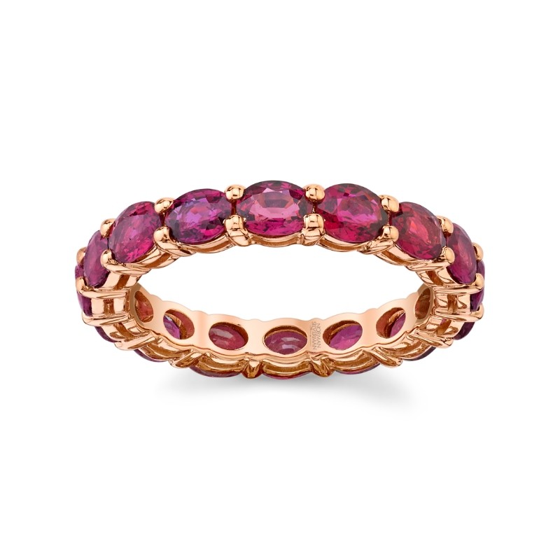 Oval Ruby Eternity Band