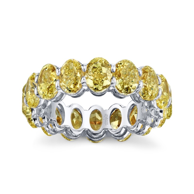 Fancy Yellow Oval Diamond Eternity Band