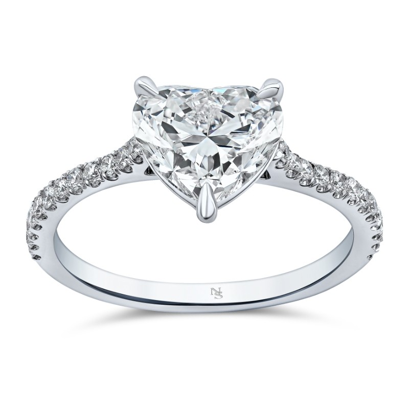 1.83 Carat Heart Diamond Solitaire Ring