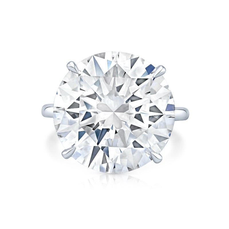 10.73 Carat Round Diamond Solitaire Ring