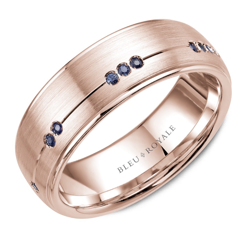 Bleu Royale Diamond Wedding Band