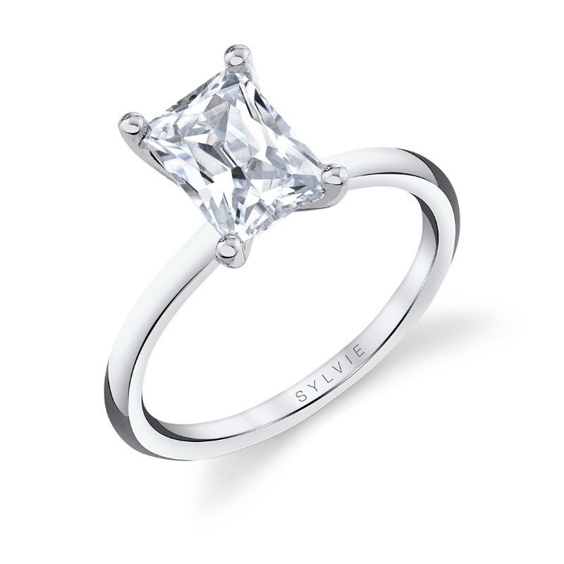 Radiant Cut Solitaire Engagement Ring - Amelia
